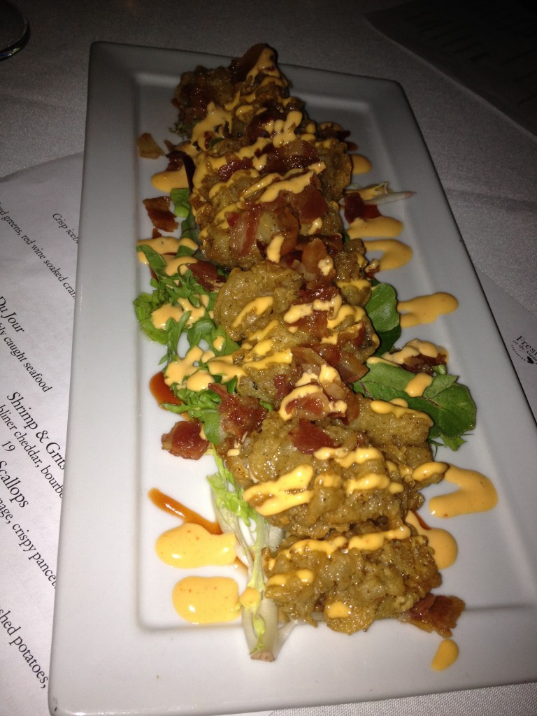 Oyster BLT from Saluda's Romantic Restaurants in Columbia SC